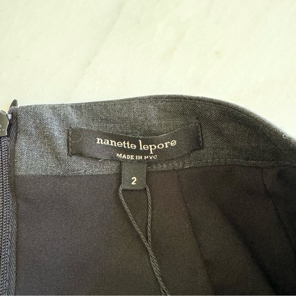 Nanette Lepore Carley Pencil Skirt Charcoal Sz 2 - Picture 5 of 11
